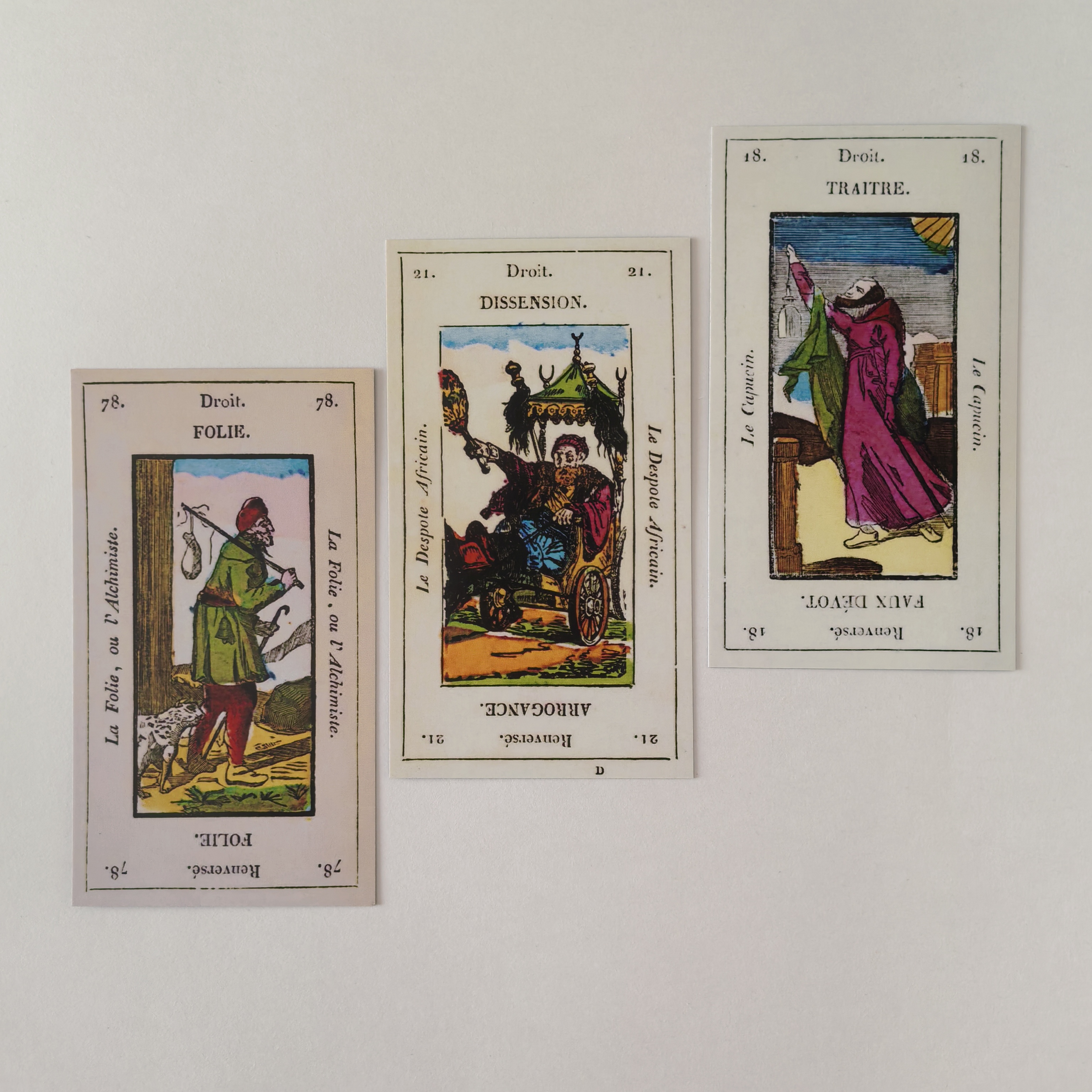 Jeu de Tarot de Fantaisie "egyptien" a enseignes italiennes dit Grand Etteilla II