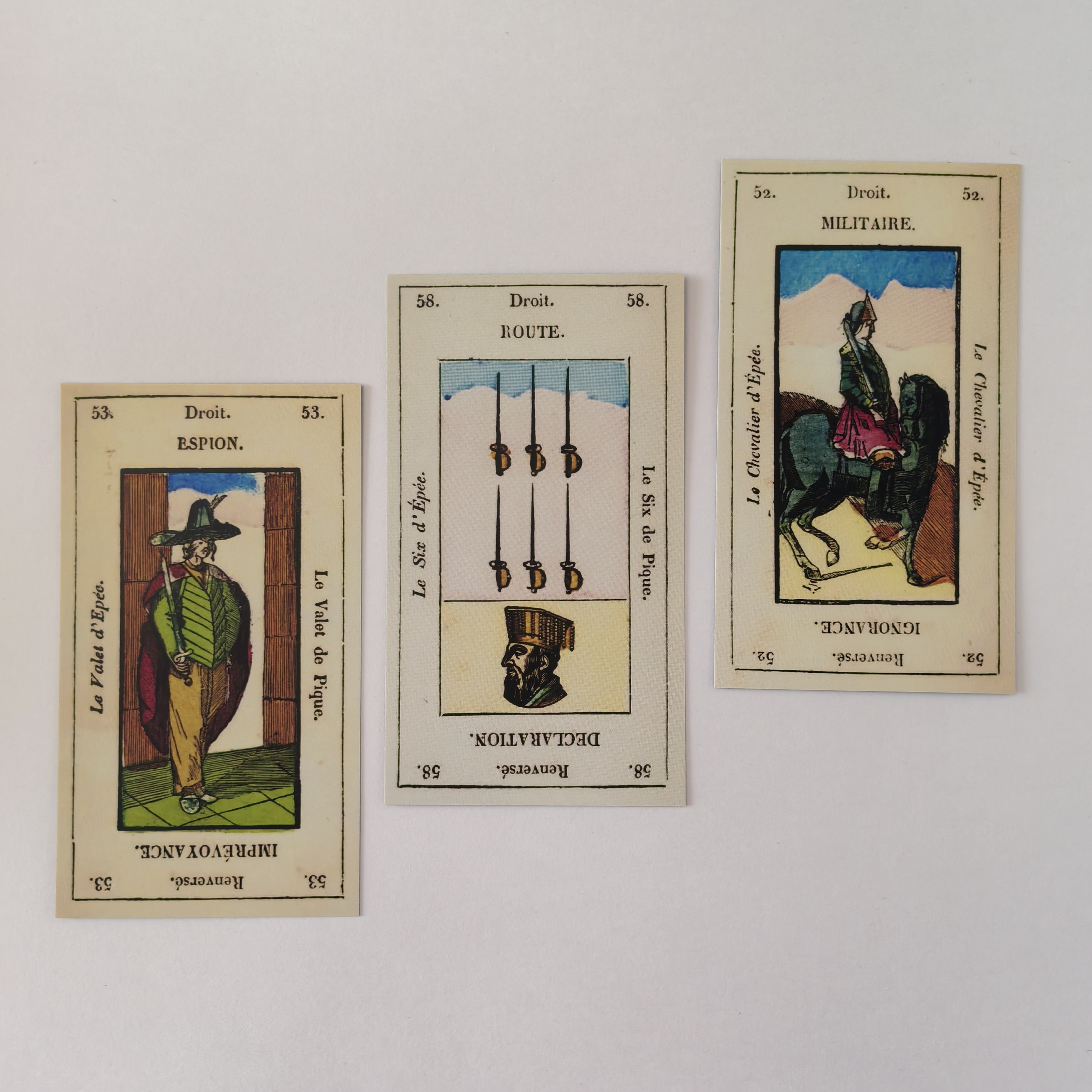 Jeu de Tarot de Fantaisie "egyptien" a enseignes italiennes dit Grand Etteilla II